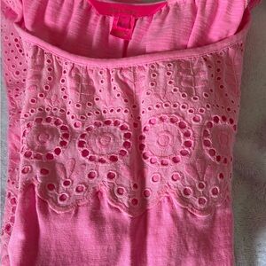 Lilly Pulitzer  Pink Eyelet Shirt